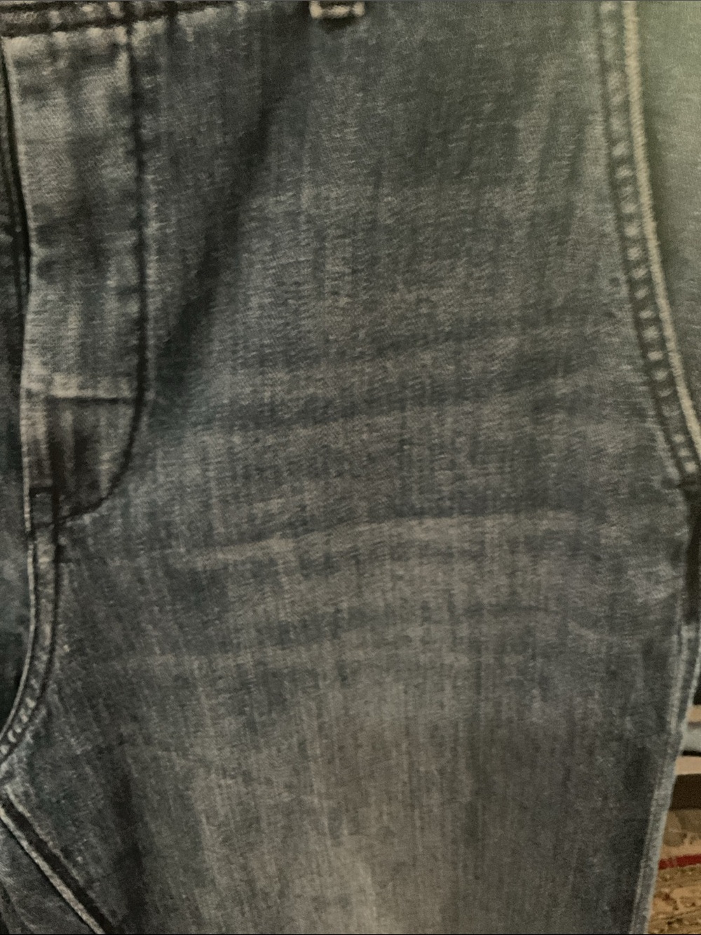 Pilcro Wide Leg High-Rise Jeans in Blue Denim - Picture 5 of 6